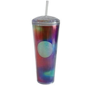 Starbucks Rainbow Kaleidoscope Dome Lid Cold Cup Tumbler- Pride 2021 - 24 OZ.